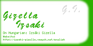 gizella izsaki business card