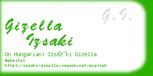 gizella izsaki business card